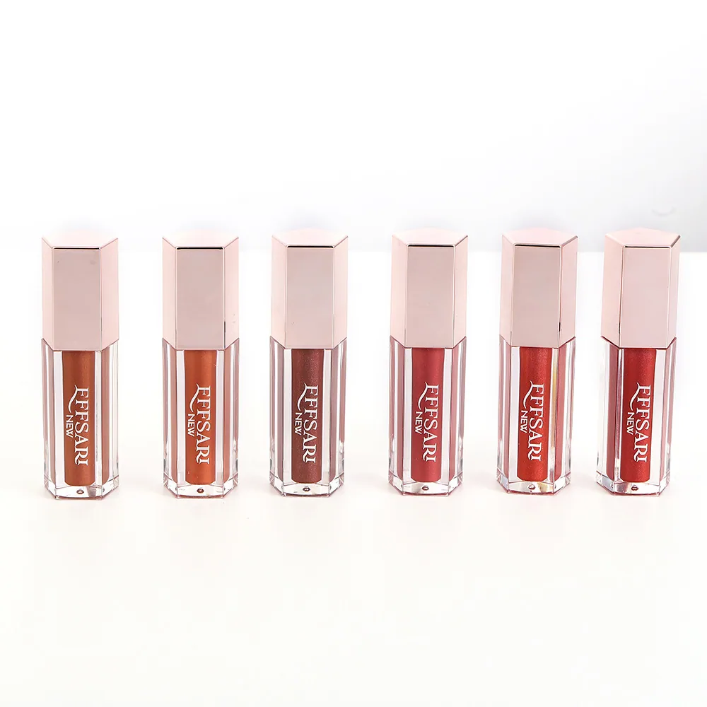 EFFSARI cross-border moisturizing lip gloss white square tube velvet finish close-up detail