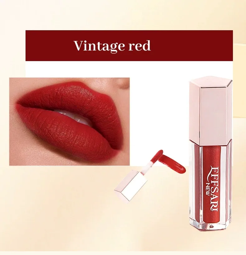 EFFSARI cross-border lip gloss white square tube size chart dimensions velvet lipstick