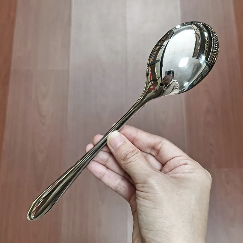 304 stainless steel spoon for household use with bare pointed handle for eating spoons and spoons for soup spoons, mostly used f 5