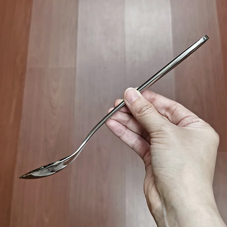 304 stainless steel spoon for household use with bare pointed handle for eating spoons and spoons for soup spoons, mostly used f 11
