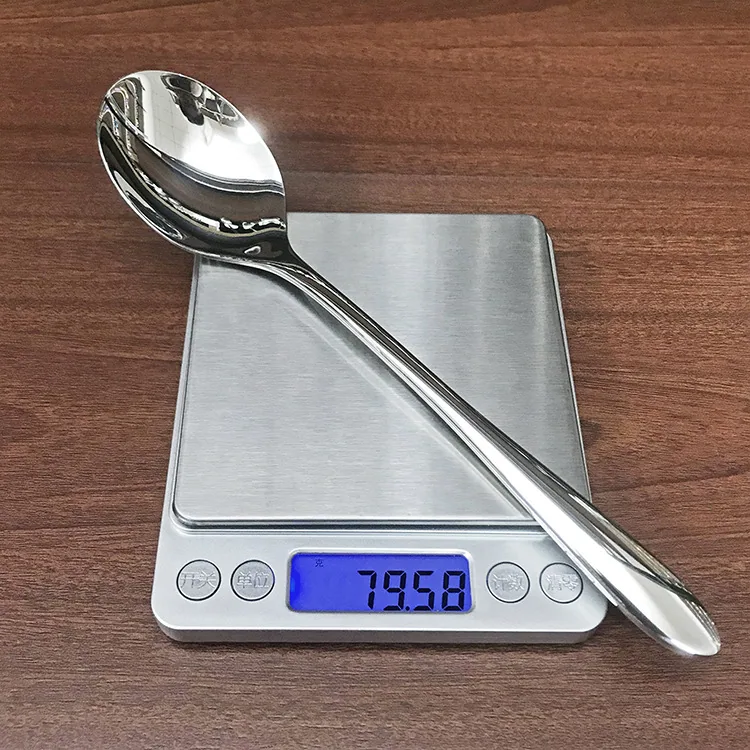 304 stainless steel spoon for household use with bare pointed handle for eating spoons and spoons for soup spoons, mostly used f 14