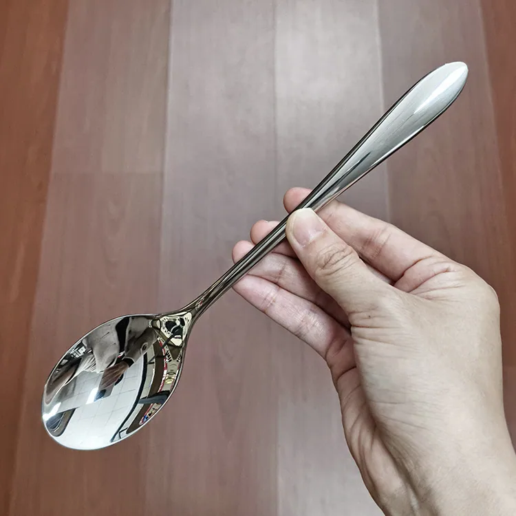 304 stainless steel spoon for household use with bare pointed handle for eating spoons and spoons for soup spoons, mostly used f 8
