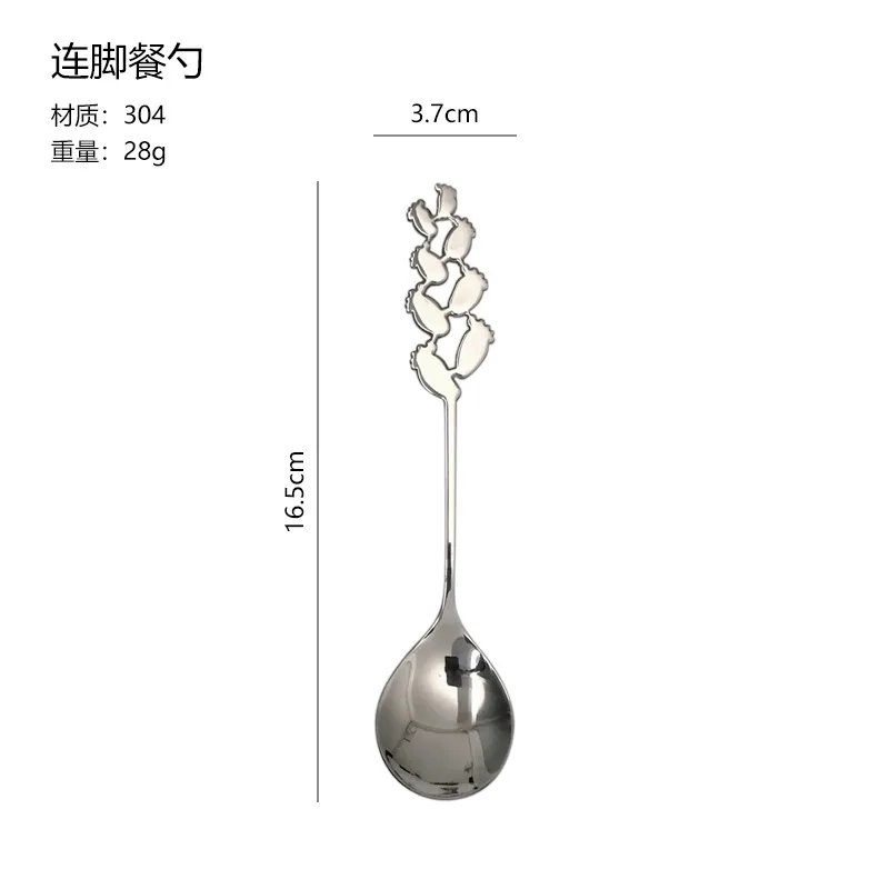 304 stainless steel dining spoon with feet creative kids cartoon small soup spoon foot palm spoon eating spoon small round sp