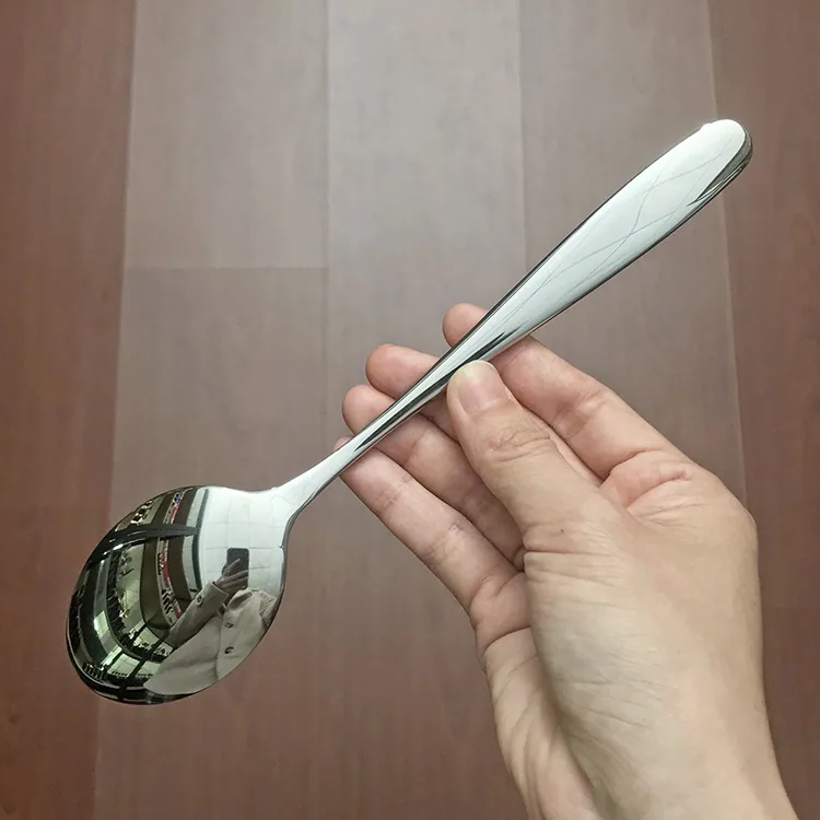 Stainless steel dinner spoon, household tableware spoon, eating bibimbap spoon, drinking spoon, restaurant mostly use naked spoo 2