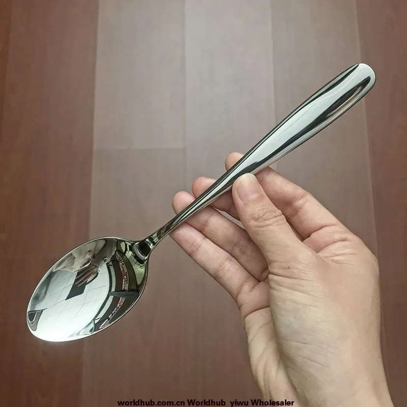 Stainless steel dinner spoon, household tableware spoon, eating bibimbap spoon, drinking spoon, restaurant mostly use naked spoo 12