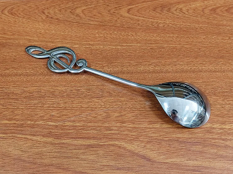 304 stainless steel note spoon main dinner spoon home creative tableware spoon bibimbap spoon multi-use dessert cake spoon dinne 8