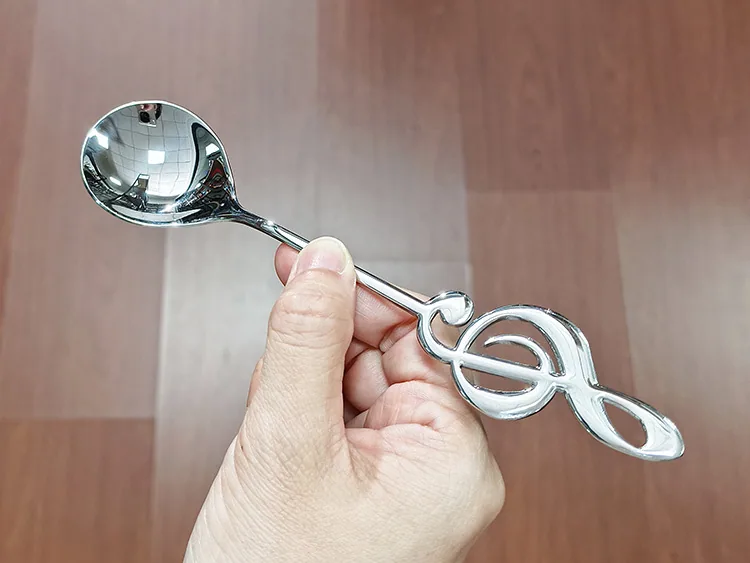 304 stainless steel note spoon main dinner spoon home creative tableware spoon bibimbap spoon multi-use dessert cake spoon dinne 18