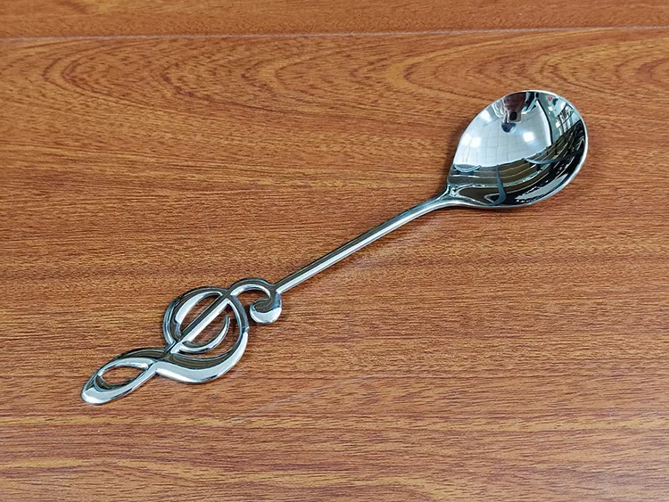 304 stainless steel note spoon main dinner spoon home creative tableware spoon bibimbap spoon multi-use dessert cake spoon dinne 16