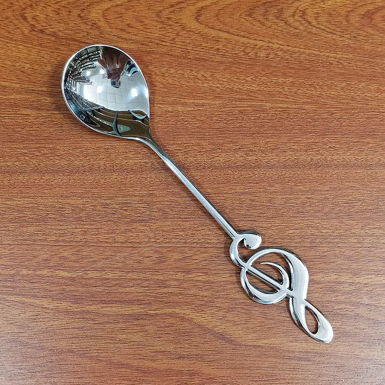 304 stainless steel note spoon main dinner spoon home creative tableware spoon bibimbap spoon multi-use dessert cake spoon dinne 12