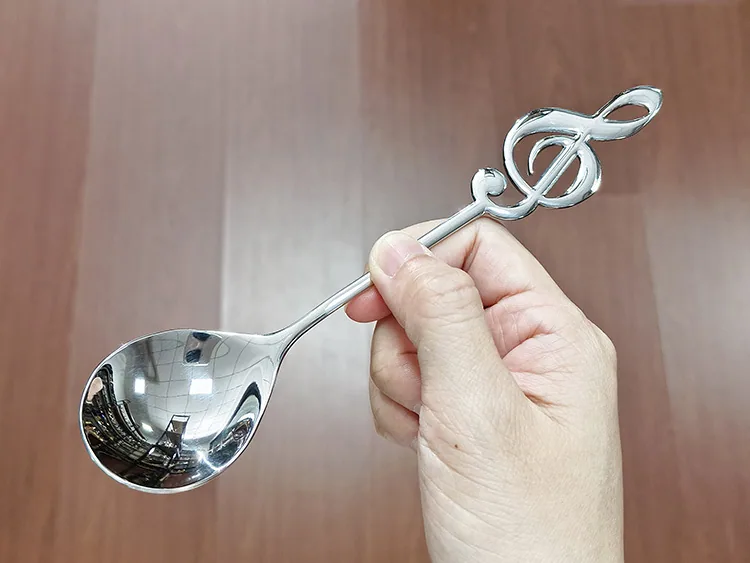 304 stainless steel note spoon main dinner spoon home creative tableware spoon bibimbap spoon multi-use dessert cake spoon dinne 15