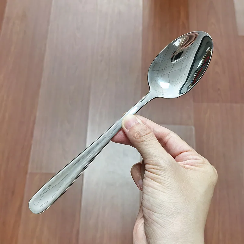 304 stainless steel dinner spoon household dining tableware spoon drinking soup spoon pointed soup spoon hotel main dinner spoon 2