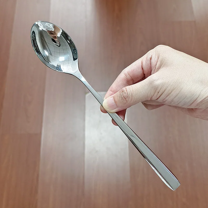 304 stainless steel diamond dinner spoon for home creative square handle eating spoon canteen restaurant tableware spoon drinkin 2
