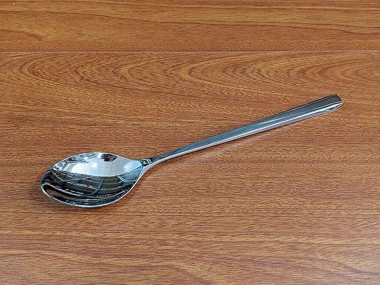 304 stainless steel diamond dinner spoon for home creative square handle eating spoon canteen restaurant tableware spoon drinkin 9