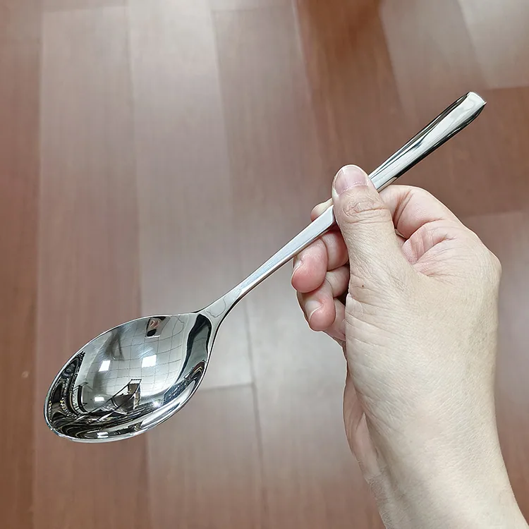 304 stainless steel diamond dinner spoon for home creative square handle eating spoon canteen restaurant tableware spoon drinkin 16