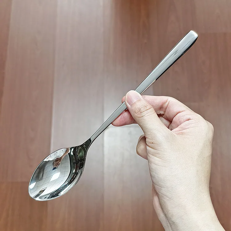 304 stainless steel diamond dinner spoon for home creative square handle eating spoon canteen restaurant tableware spoon drinkin 10