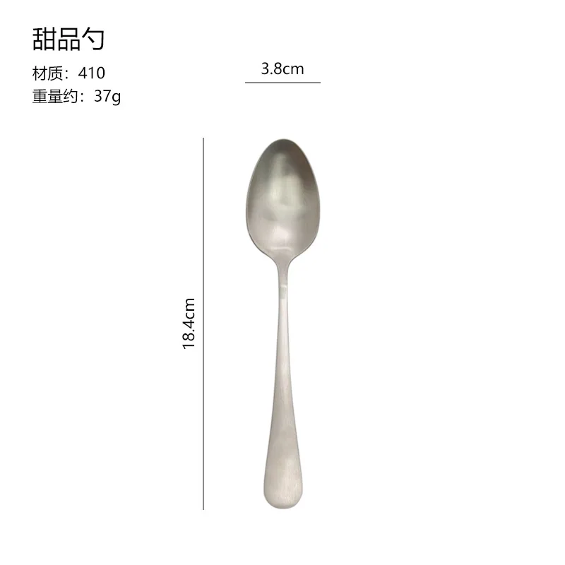 1010 Series Stainless Steel Spoon Household Round Handle Tableware Spoon Multi Dining Spoon Dessert Oval Spoon Stirring Tea Spoo 3