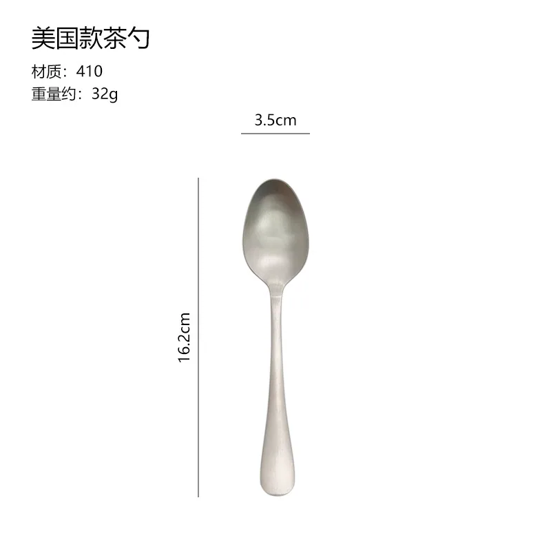 1010 Series Stainless Steel Spoon Household Round Handle Tableware Spoon Multi Dining Spoon Dessert Oval Spoon Stirring Tea Spoo 6