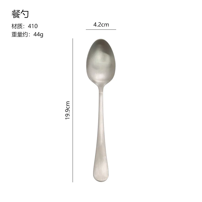 1010 Series Stainless Steel Spoon Household Round Handle Tableware Spoon Multi Dining Spoon Dessert Oval Spoon Stirring Tea Spoo 2