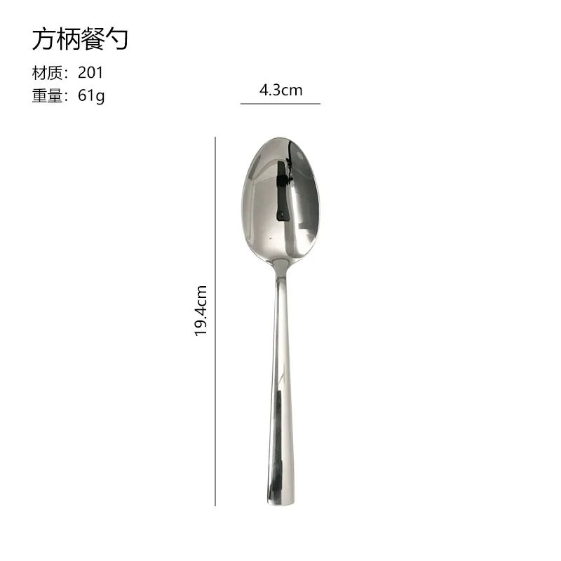 stainless steel dinner spoon for home dining pointed spoon office worker student canteen portable soup spoon spoon main meal spo 2