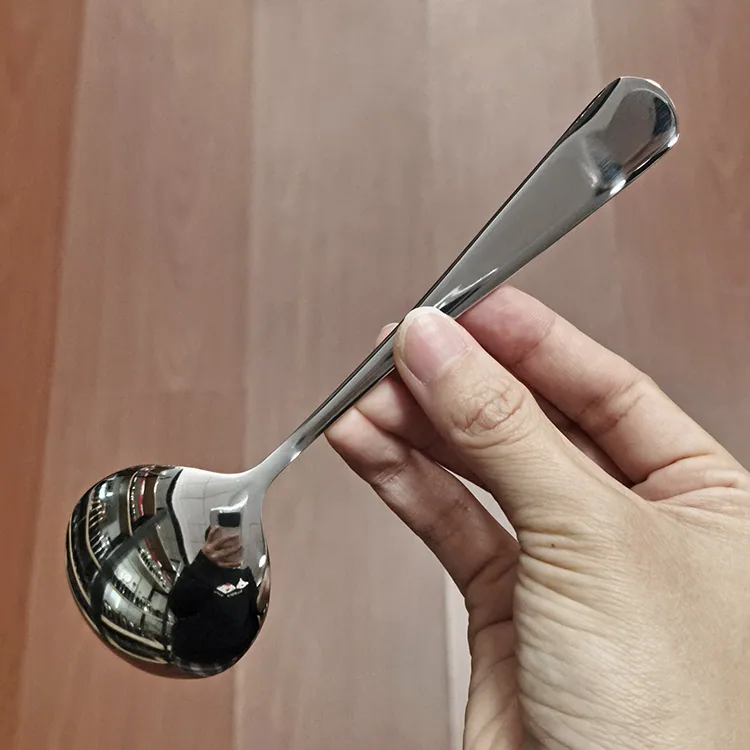 stainless steel round spoon home eating bibimbap spoon drinking spoon creative soup restaurant restaurant tableware spoon round 12