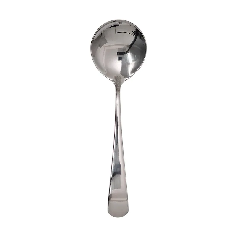 stainless steel round spoon home eating bibimbap spoon drinking spoon creative soup restaurant restaurant tableware spoon rou