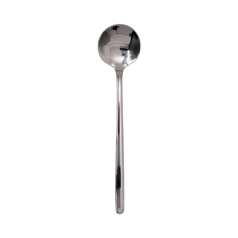Stainless steel small round spoons are mostly used for spooning spoons, small spoons, restaurant afternoon tea dessert spoons