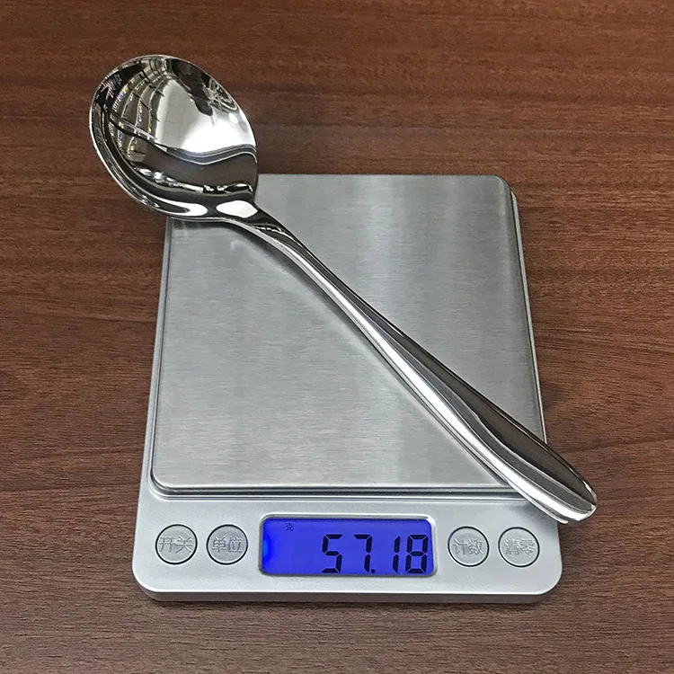 Stainless steel spoons, household soup drinking and eating spoons, round-headed tableware spoons, mostly hotel spoons, spoons, a 15