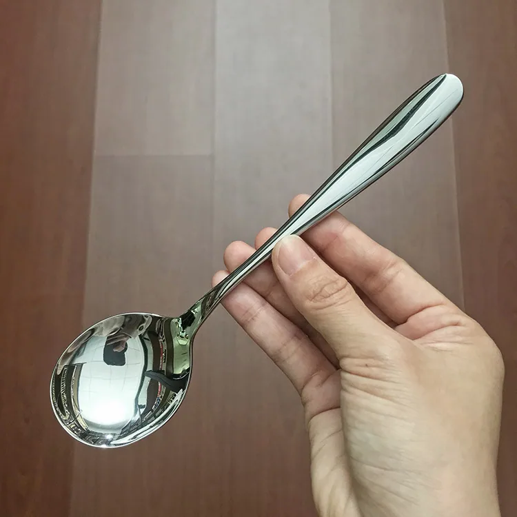 Stainless steel spoons, household soup drinking and eating spoons, round-headed tableware spoons, mostly hotel spoons, spoons, a 8