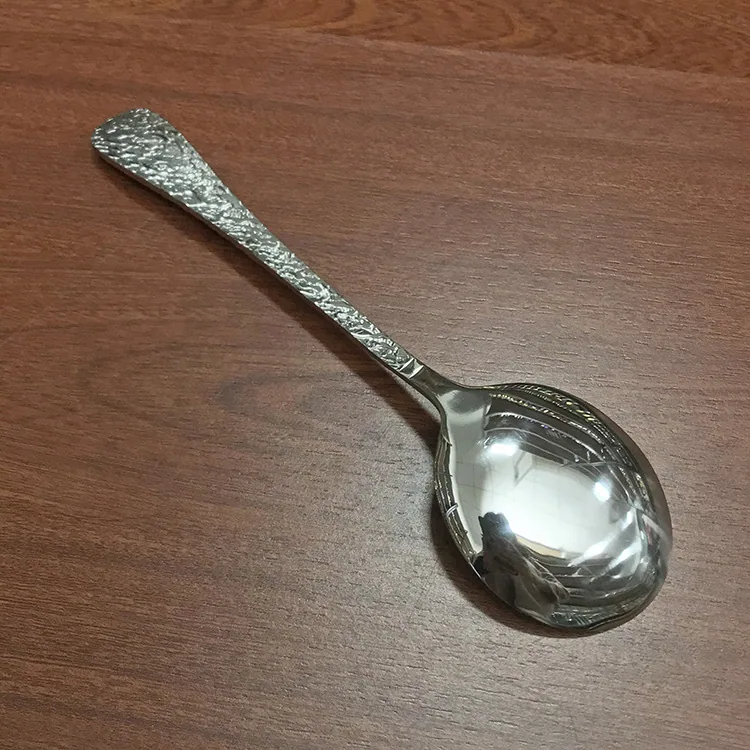 스테인레스 스틸 둥근 머리 스푼, 비빔밥 스푼, 가정용 식기, 먹는 스푼, 수프 스푼, 주로 창의적인 둥근 손잡이를 사용합니다. 10