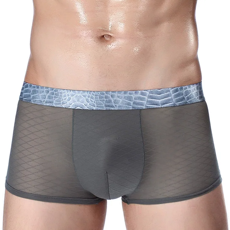 Factory direct men's breathable and sexy ice silk boxer briefs, tide men's boxer briefs, one piece of dropshipping 3