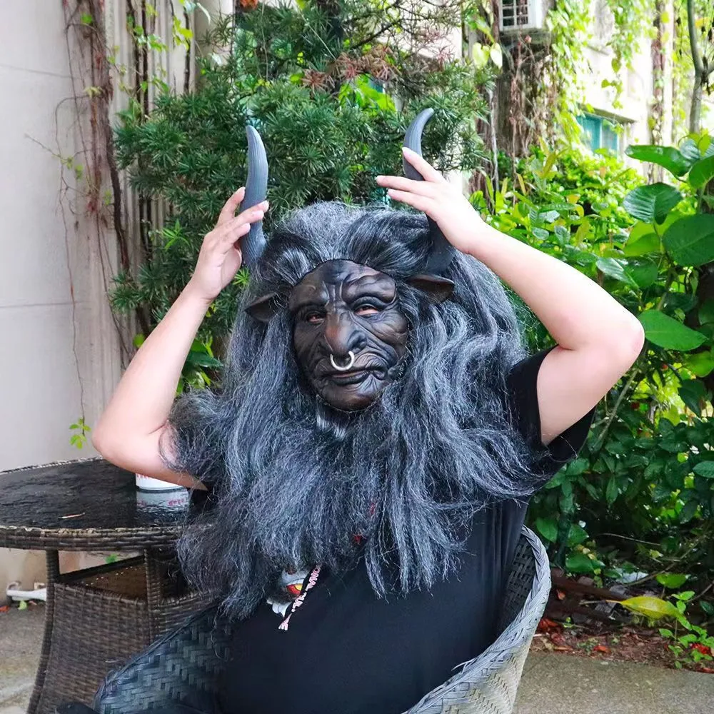 2025 Bull Demon King Mask Halloween Funny Cos Journey to the West Stephen Chow Bull Demon King Headgear 13