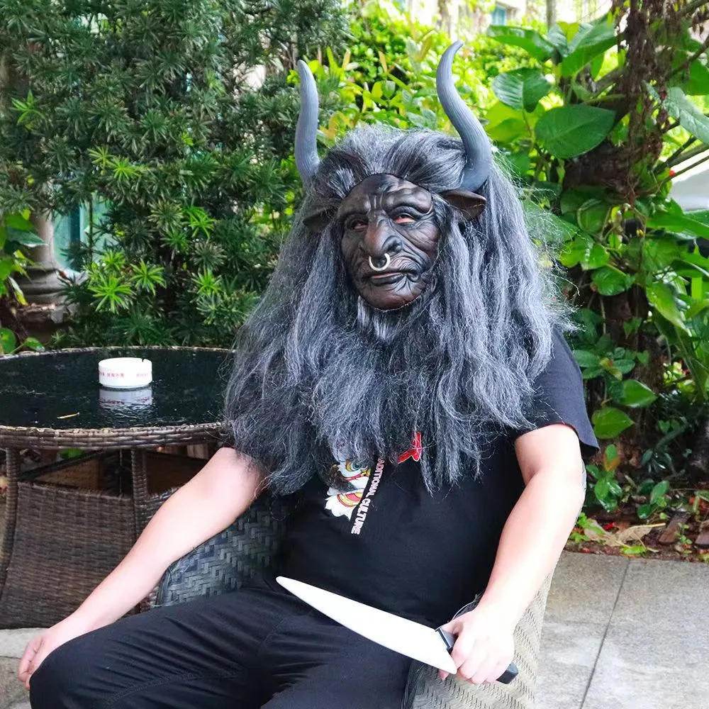 2025 Bull Demon King Mask Halloween Funny Cos Journey to the West Stephen Chow Bull Demon King Headgear 6