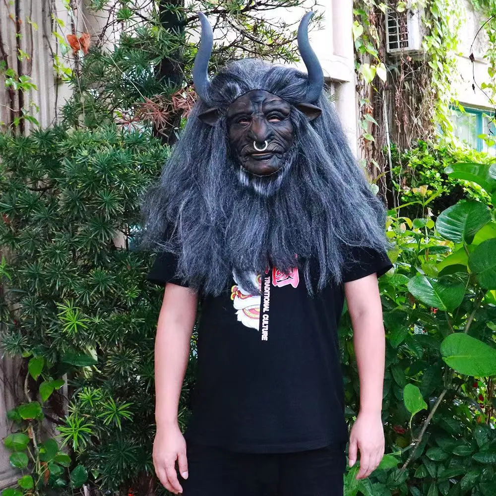 2025 Bull Demon King Mask Halloween Funny Cos Journey to the West Stephen Chow Bull Demon King Headgear 14