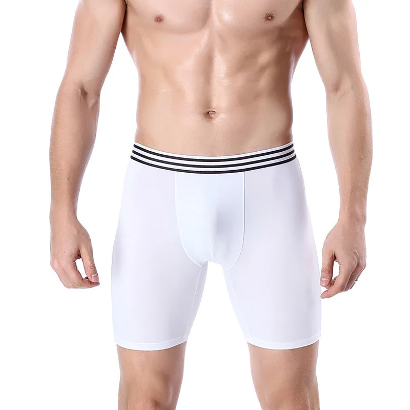 Men's sports briefs, extended ice silk boxers, running legs, boxers, multifunctional shorts 2