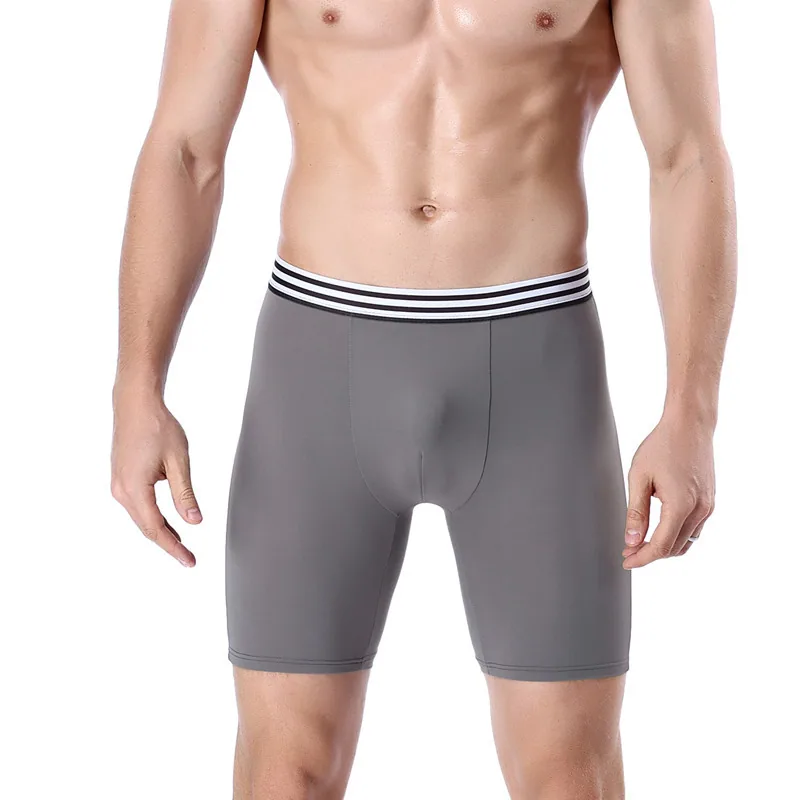 Men's sports briefs, extended ice silk boxers, running legs, boxers, multifunctional shorts 3