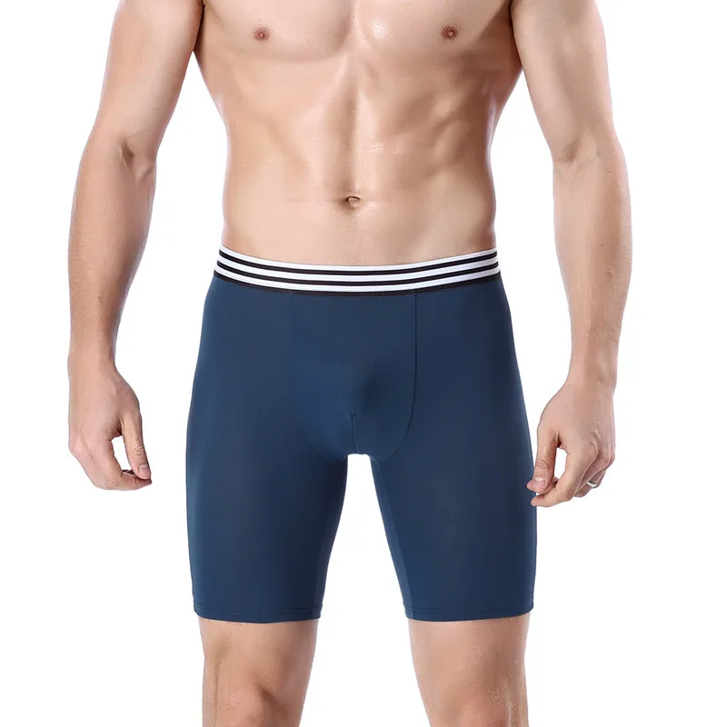Men's sports briefs, extended ice silk boxers, running legs, boxers, multifunctional shorts 4
