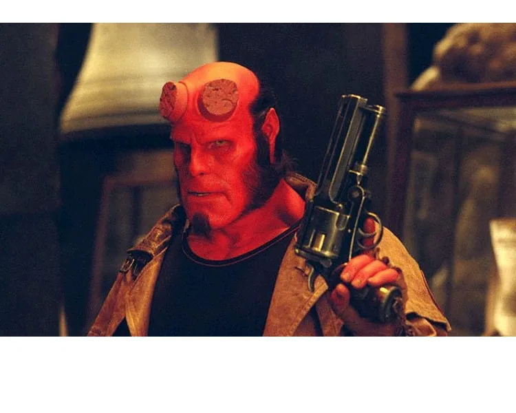 Barons new mask horror latex wig headgear Hellboy peripheral cosplay Halloween props 7
