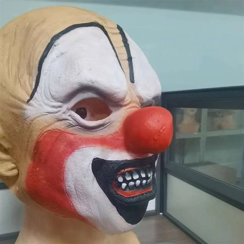Halloween grimace latex mask horror clown head cover masquerade props 7