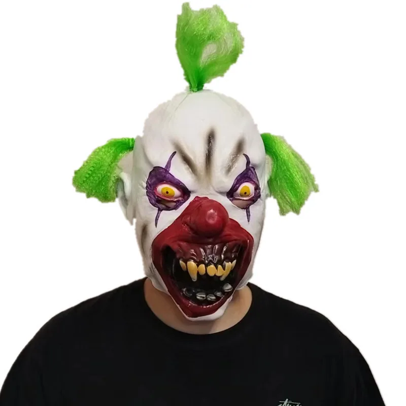 Clown mask script kill series funny mask hair set performance performance funny Halloween ball costume 20