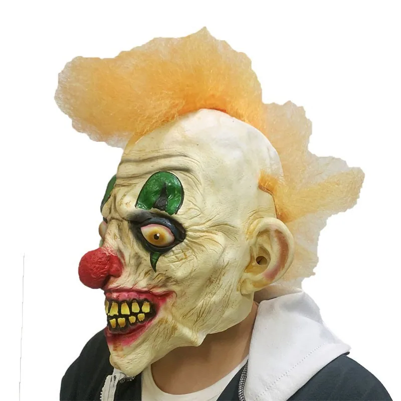 Clown mask script kill series funny mask hair set performance performance funny Halloween ball costume 21