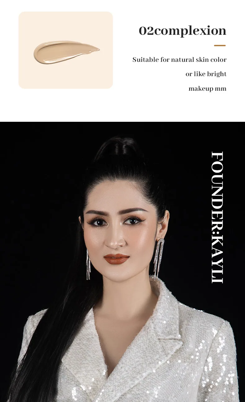 BNV Cross Border foundation 30ml size label and dimensions, compact cream skin liquid makeup