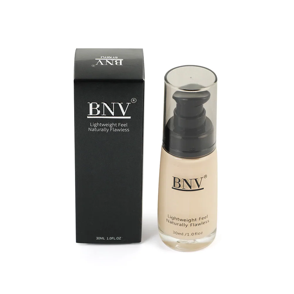 BNV Cross Border Liquid Foundation 30ml cream skin close-up showing air lasting texture and smooth coverage