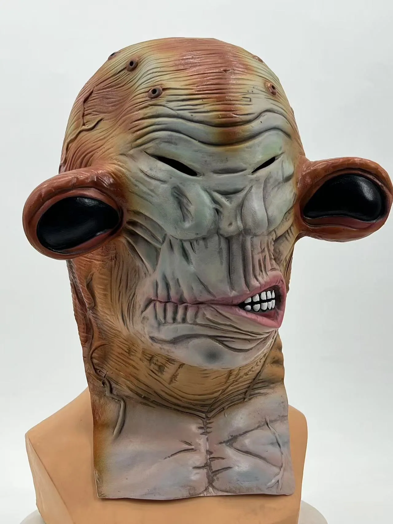 Halloween Easter Horror Mask Scary Cosmetic Prop Alien Mutant Frogman Latex Mask 11