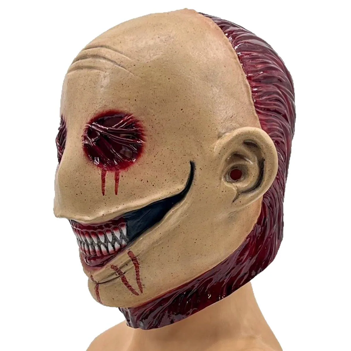 Horror Movie Joker Return 2 Glossy Headgear Mask Pennywise Halloween Funny Party Latex Mask 4