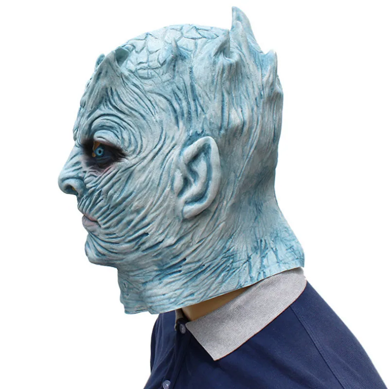 Game of Thrones cosplay Night King headgear Halloween horror haunted house props latex mask 9