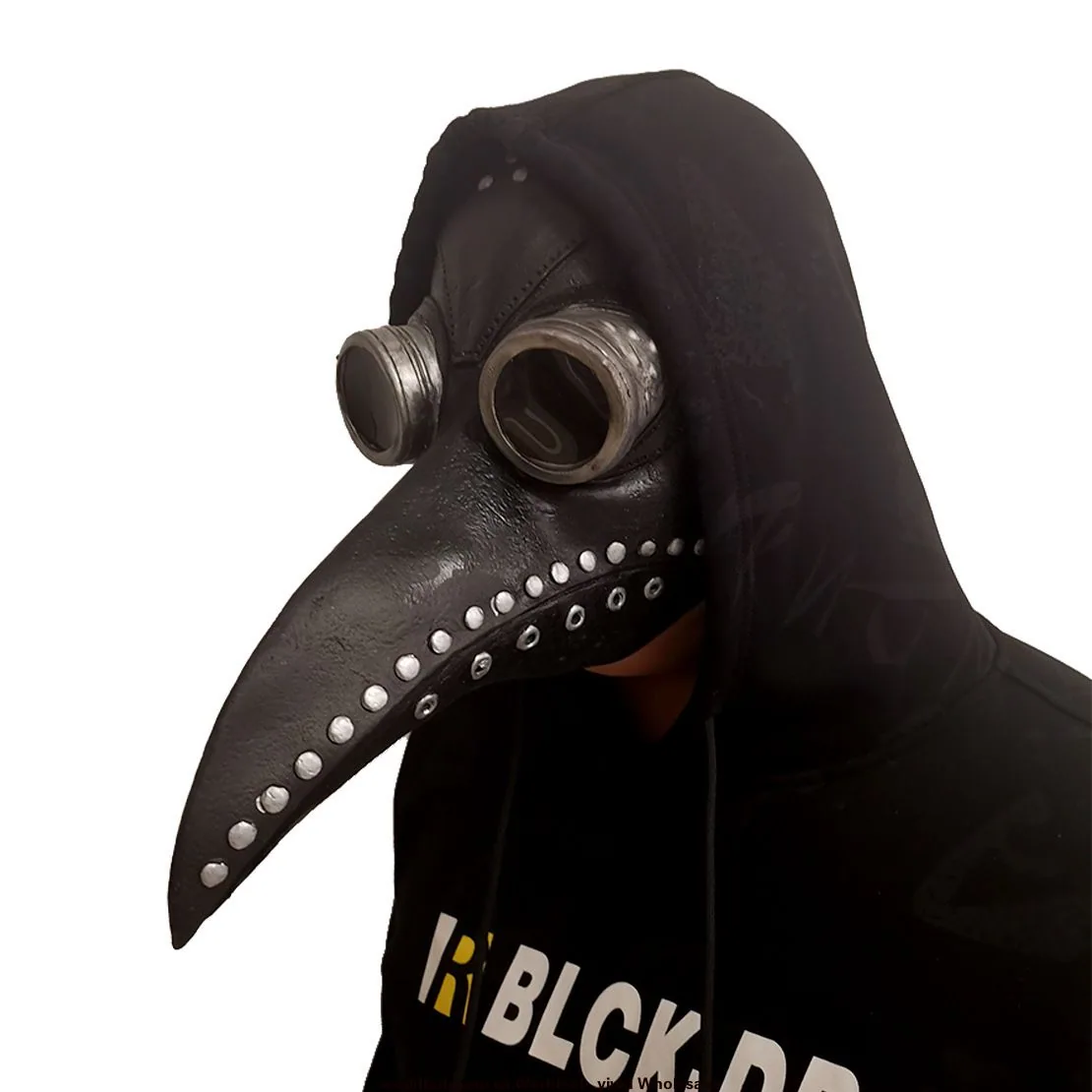 2020 New Punk Plague Doctor Mask Halloween Latex Punk Wind Plague Doctor Birds Beak Mask