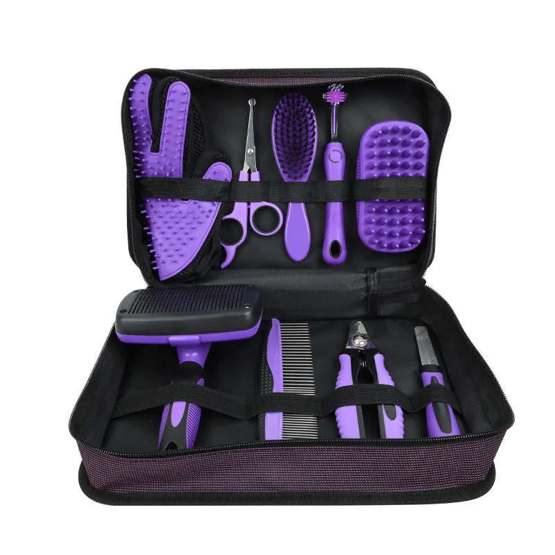 Pet supplies pet cleaning set button beauty comb nail clippers file hairdressing scissors hairdressing comb 5