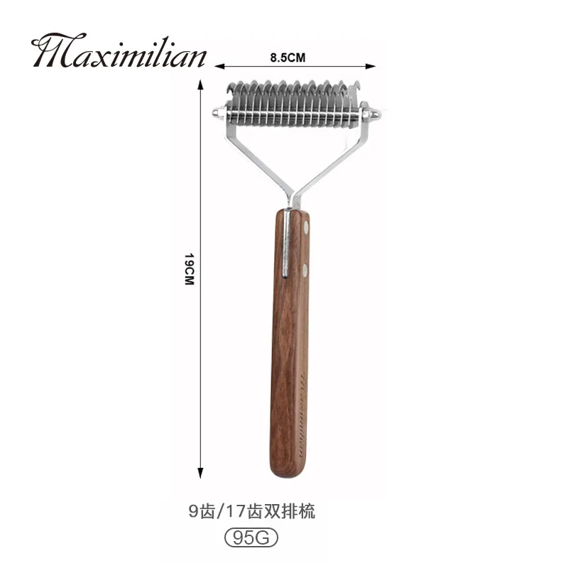 Pet comb, solid wood, antique, hair-removing cat comb, hair removal comb, dog comb, pet supplies 7