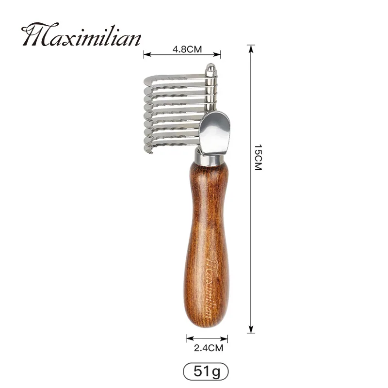 Pet comb, solid wood, antique, hair-removing cat comb, hair removal comb, dog comb, pet supplies 17
