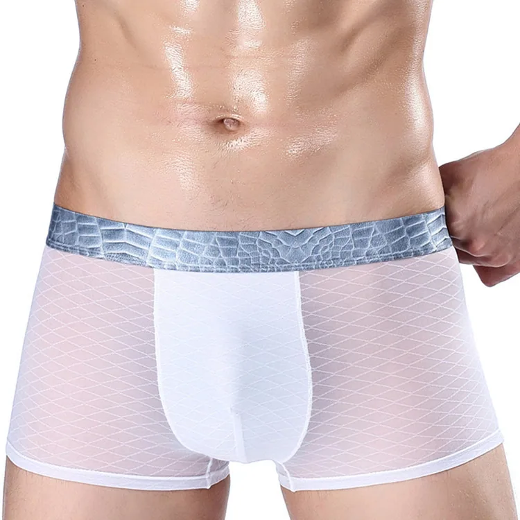 Factory direct men's breathable and sexy ice silk boxer briefs, tide men's boxer briefs, one piece of dropshipping 2